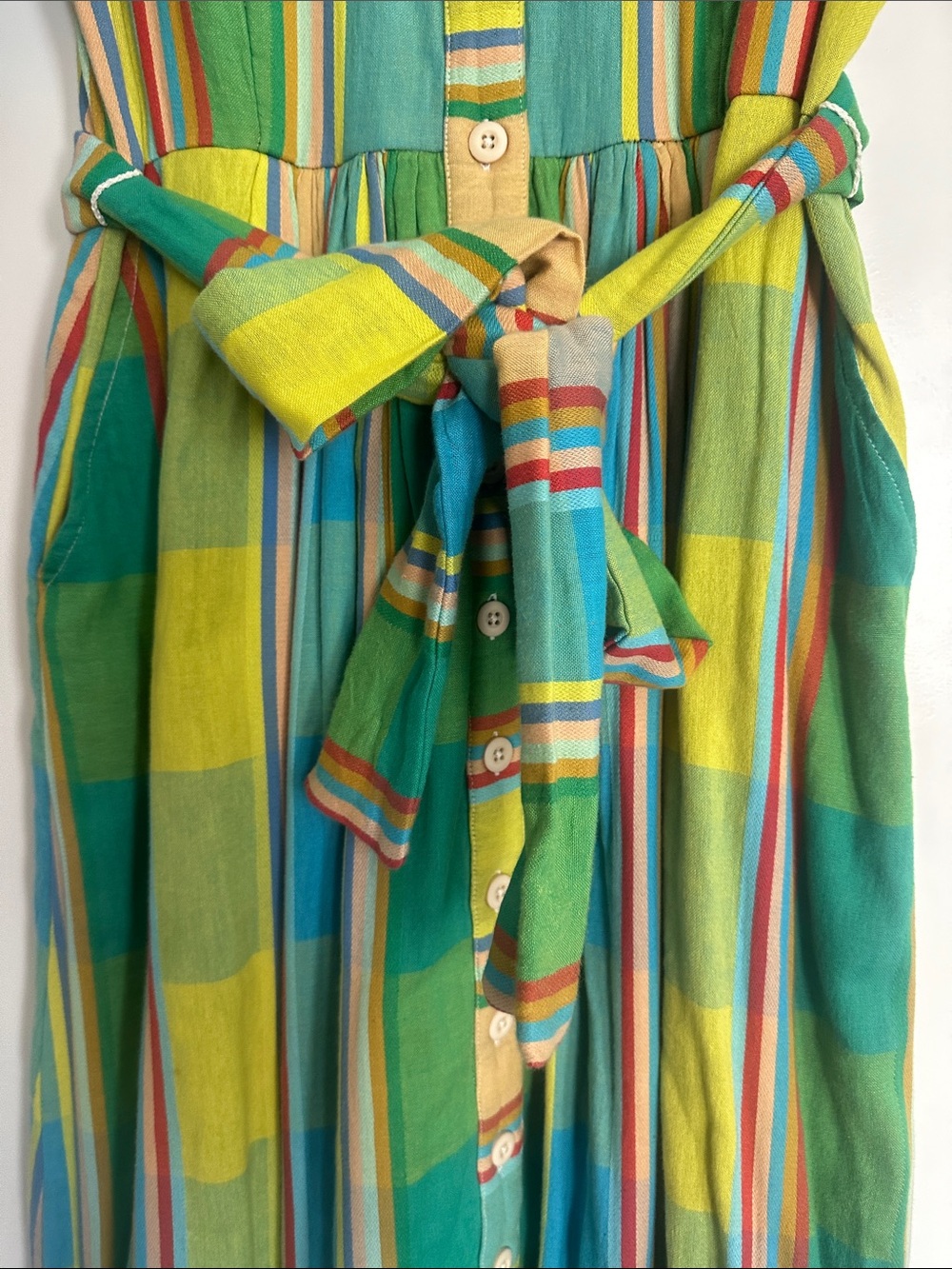 Ace & Jig Dress Green Plaid Size Medium - Picture 10 of 11
